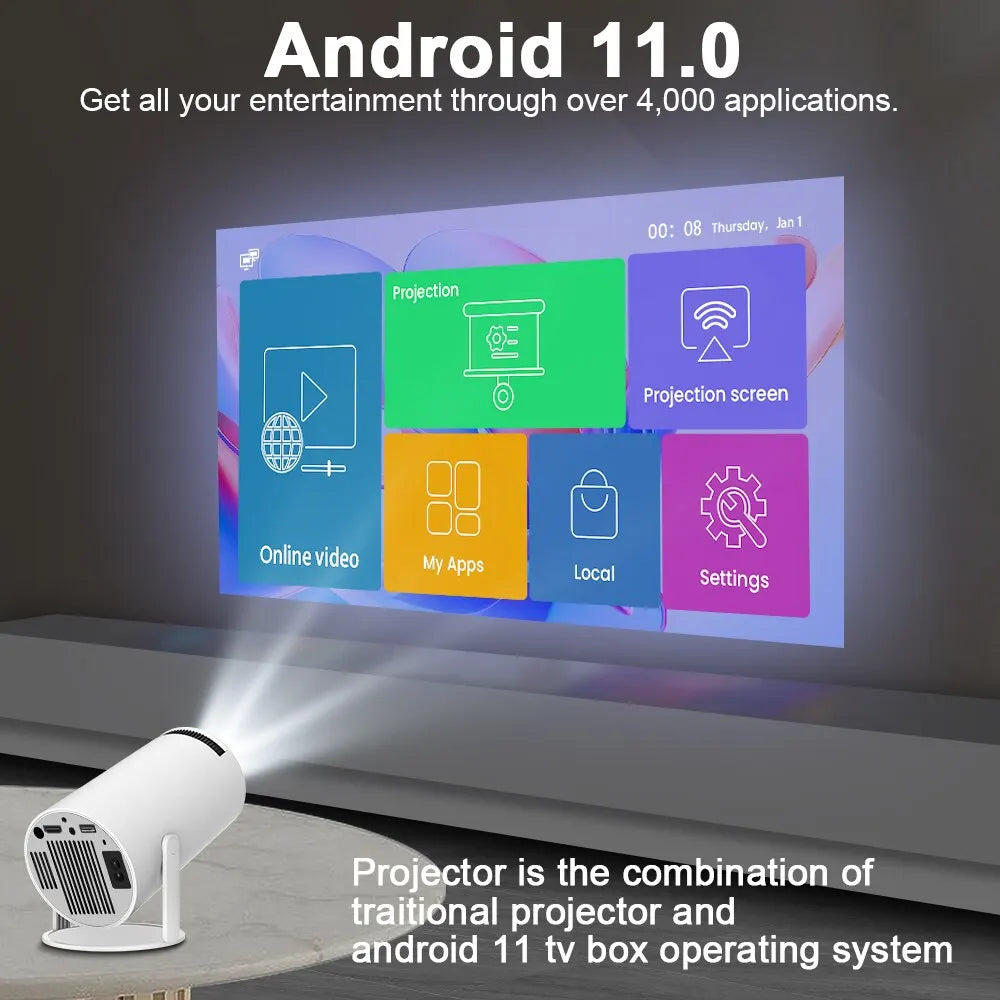 Magcubic™ - Compacte 4K projector met ingebouwde Android